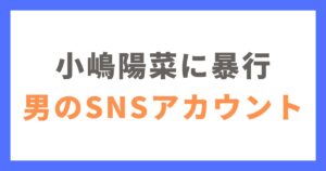 小嶋陽菜に暴行した外国籍の男のSNSアカウントは？