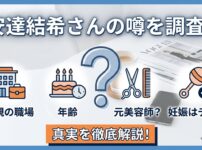 【安達結希さん】母親の職場や年齢は？元美容師で妊娠はデマなのか調査